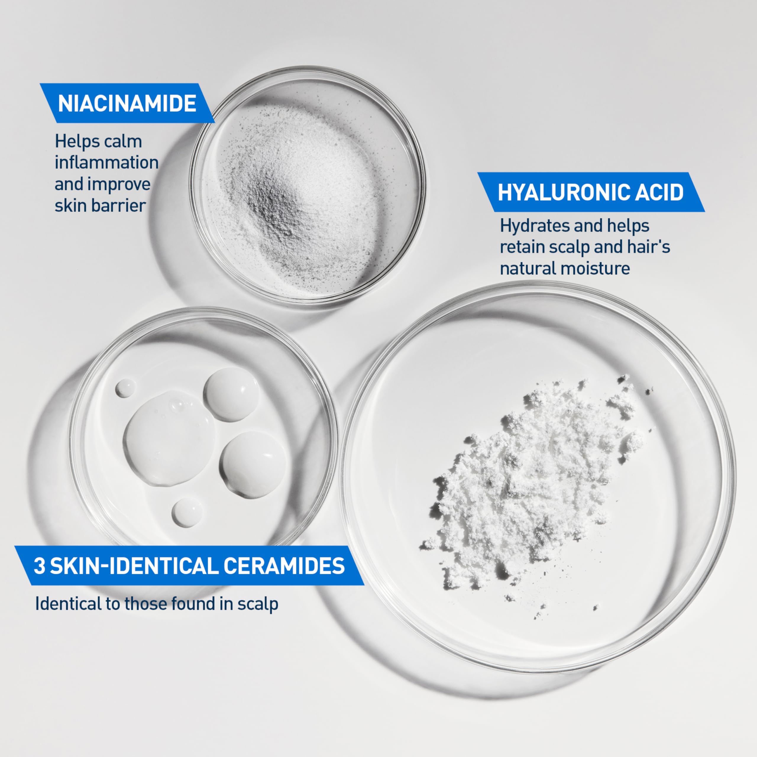 CeraVe shampoo applied to hands demonstrating gentle application benefit