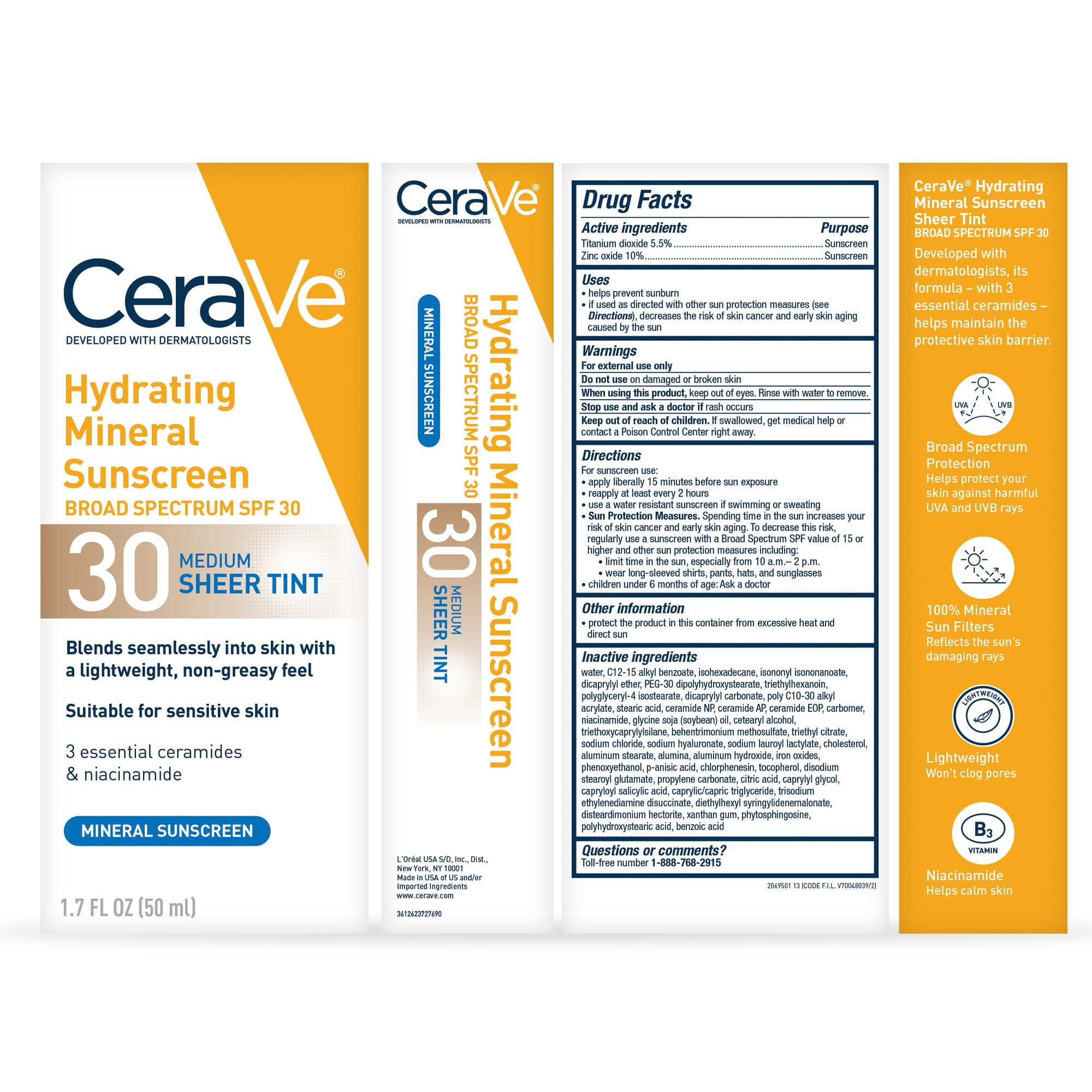 CeraVe label close-up highlighting mineral filters and fragrance-free