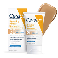CeraVe front packaging showing SPF 30, tinted moisturizer benefits