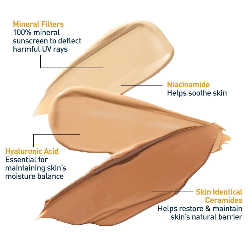 CeraVe tinted sunscreen blending on skin for natural coverage