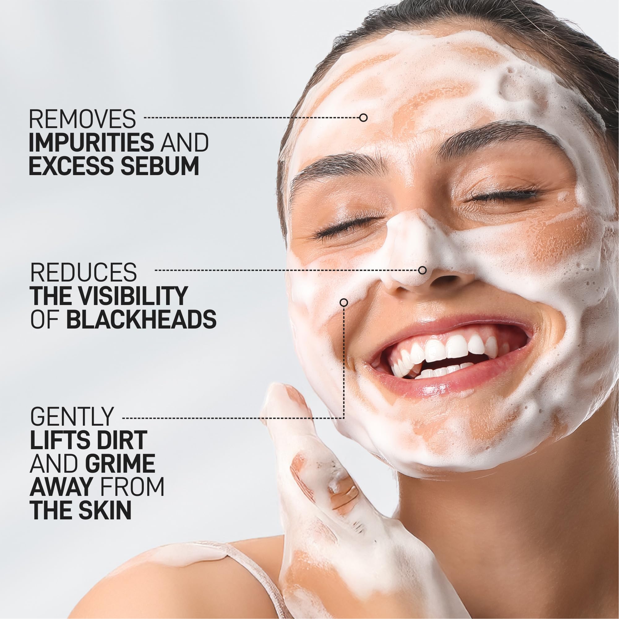 CERAVELO all skin types scene conveys suitability for daily cleansing.