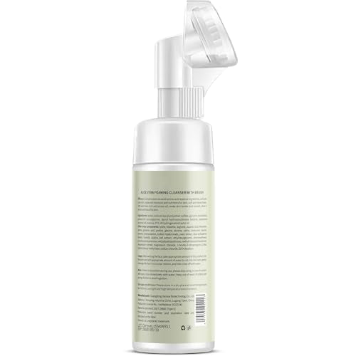 CERAVELO foaming cleanser brush highlights gentle exfoliation and deeper cleansing.