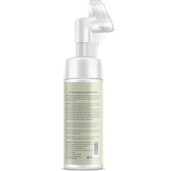 CERAVELO foaming cleanser brush highlights gentle exfoliation and deeper cleansing.