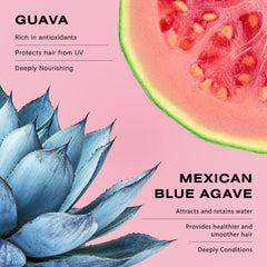Ceremonia Guava Leave-In hair shine after use reveals silky, healthy-looking strands.
