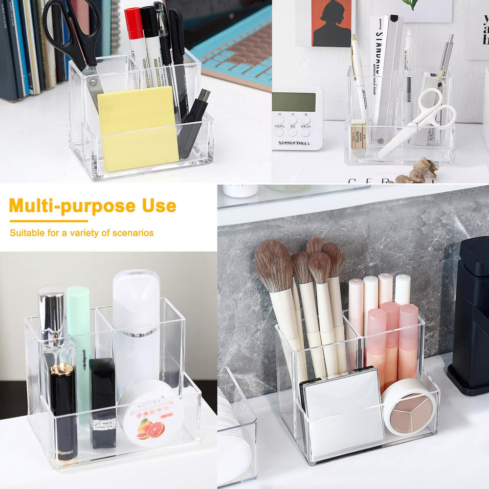 Cerpourt Clear Acrylic Compartments closeup highlights three-height design