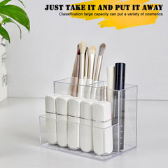 Cerpourt Clear Acrylic Desk Setup Accent enhances workspace aesthetics and organization