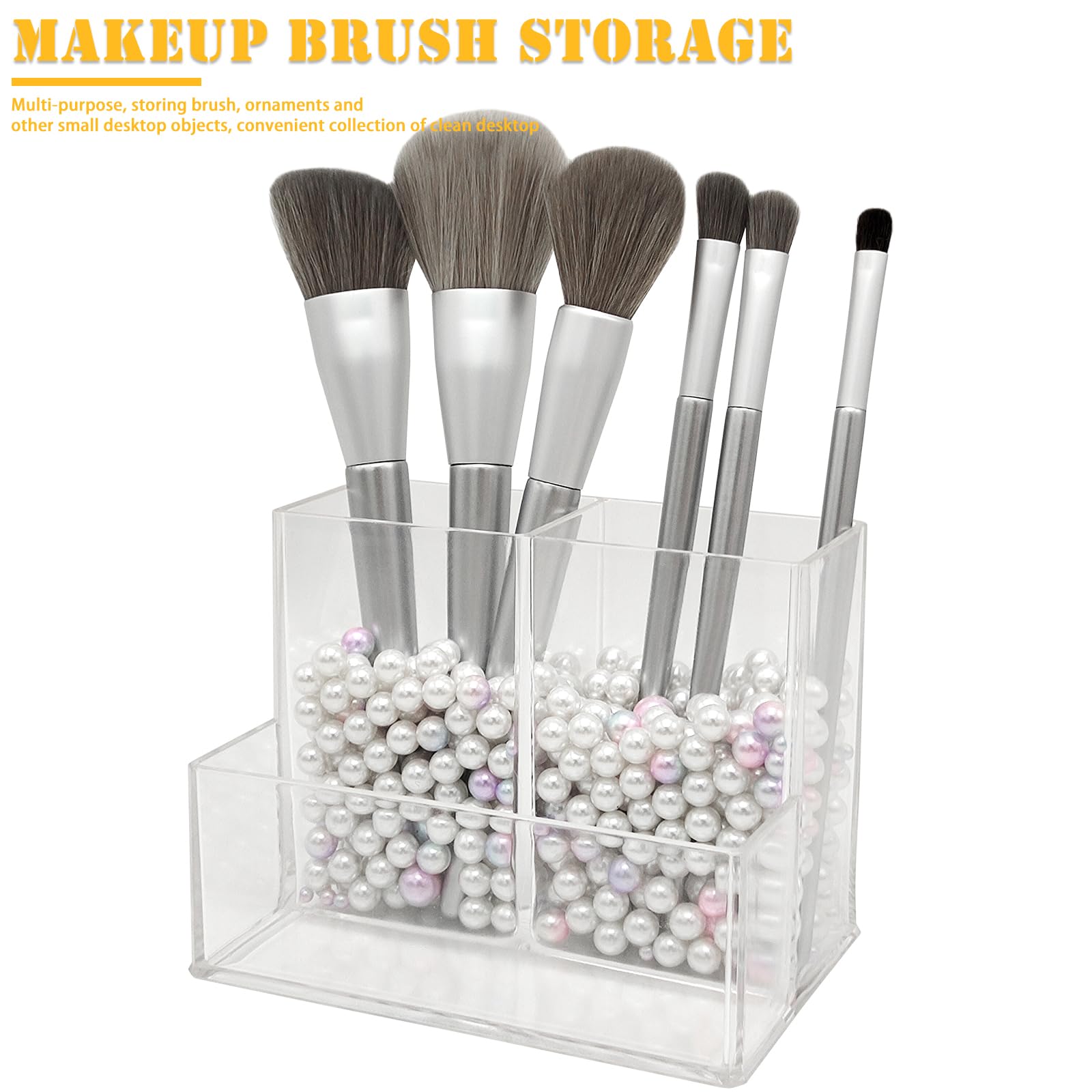 Cerpourt Clear Acrylic Organizer holding pencils and markers for tidy desk