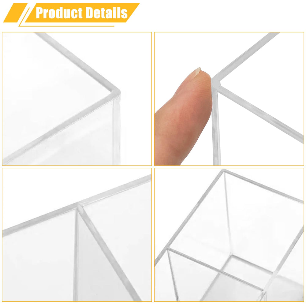 Cerpourt Clear Acrylic Desk Station stores rulers and erasers, saving space