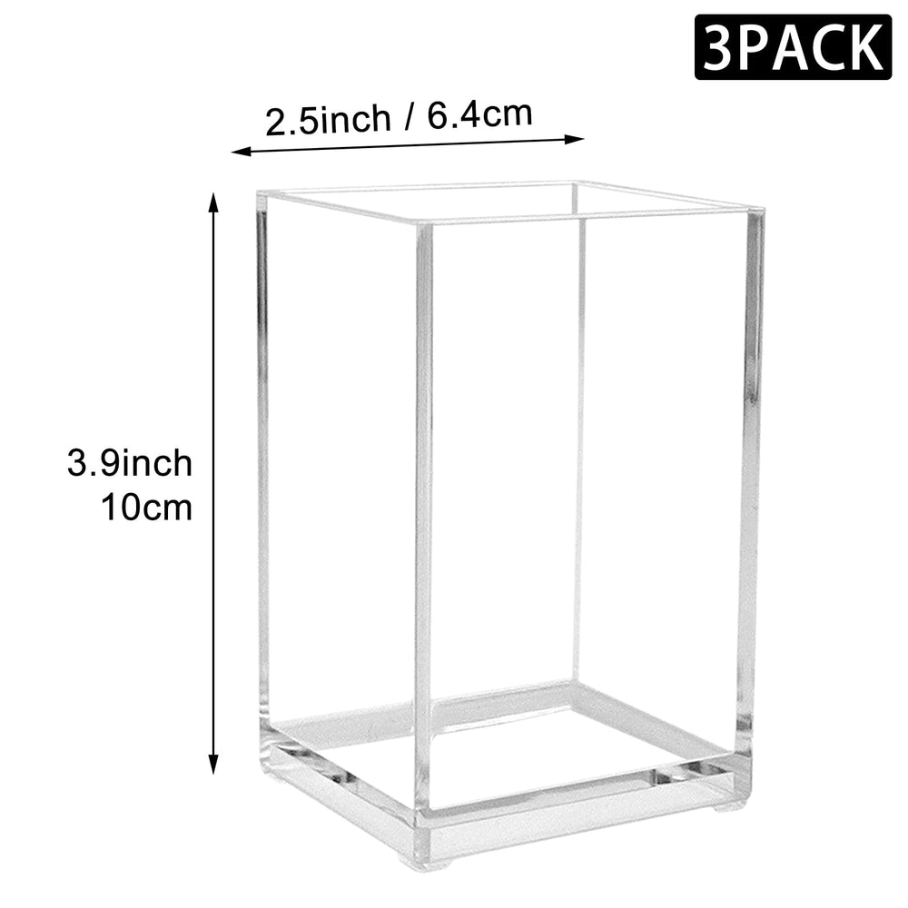 Cerpourt clear pencil holder keeps desk tools within easy reach.