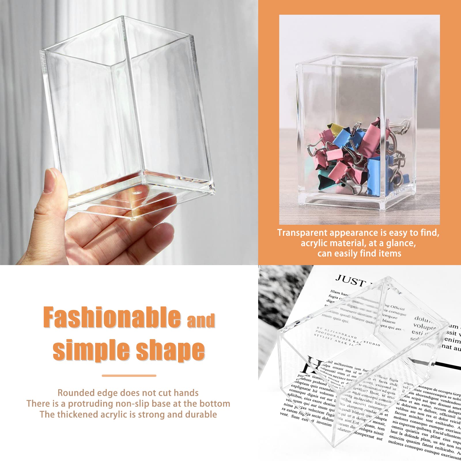 Cerpourt transparent acrylic material closeup highlights premium build and clarity.