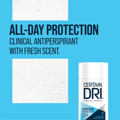 Certain Dri front label packaging highlights trusted protection for excessive sweating.