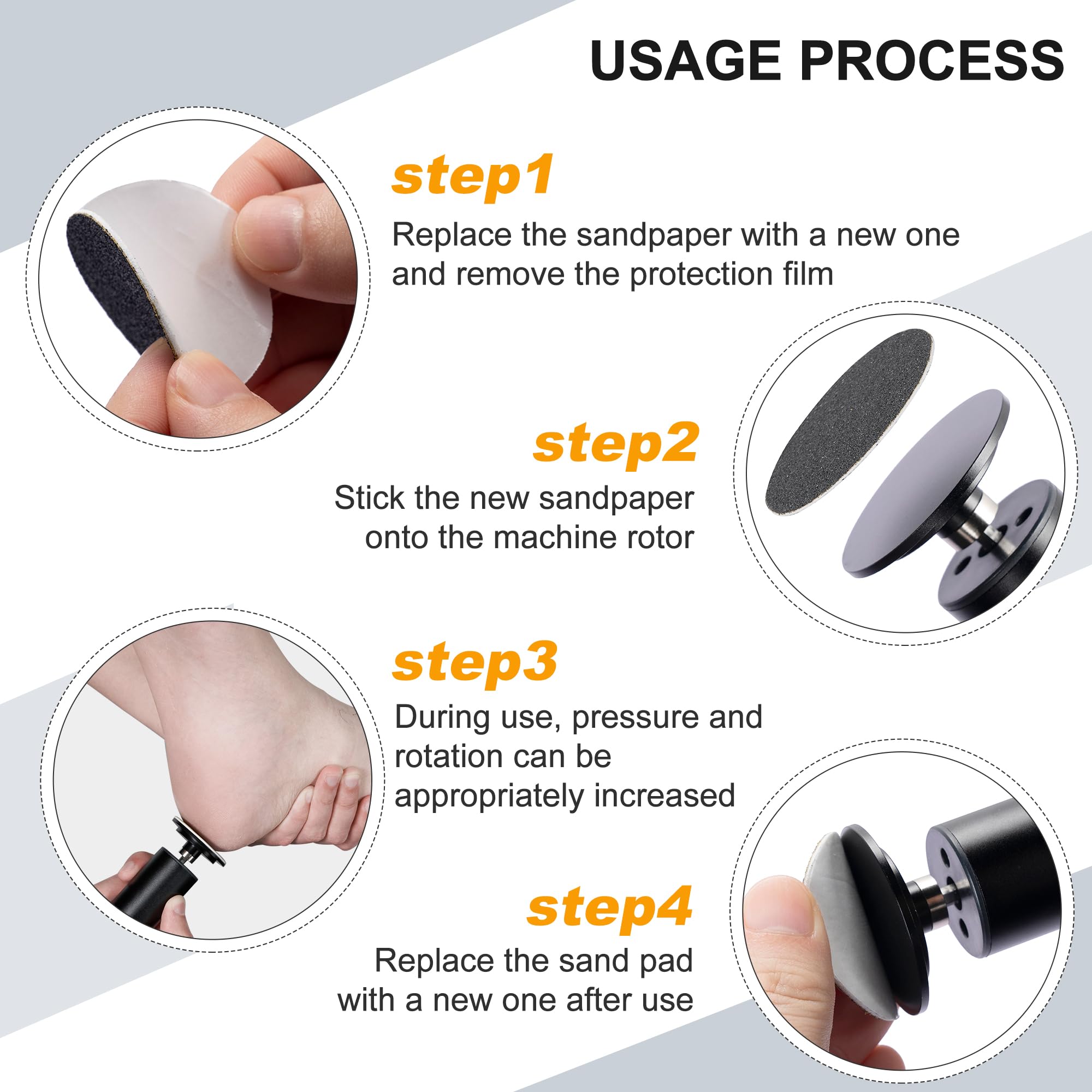 Cesekao nail buffer rings kit provides finishing options for smooth, polished feet.