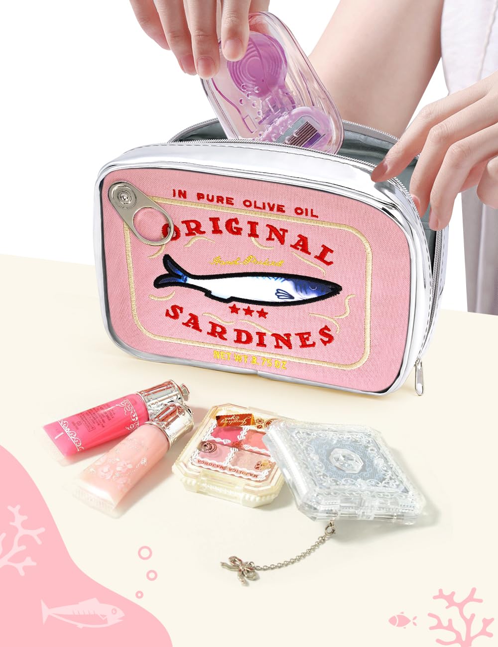 Cessfle cute sardine pouch ideal for travel and gym gear
