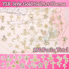 CESUSME 3D alloy nail charms detail highlighting durable gold finish for long-lasting wear
