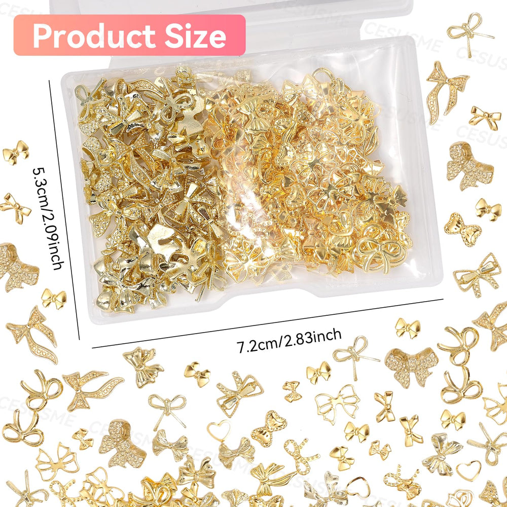 CESUSME 3D nail bows studs deliver eye-catching accents for nails and crafts
