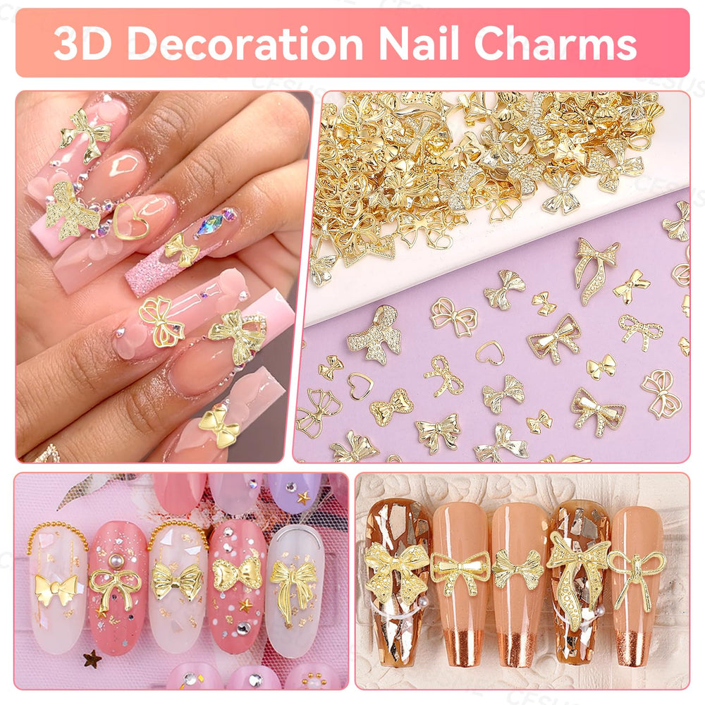 CESUSME easy-to-use bow charms enable simple nail embellishment with glue and top coat