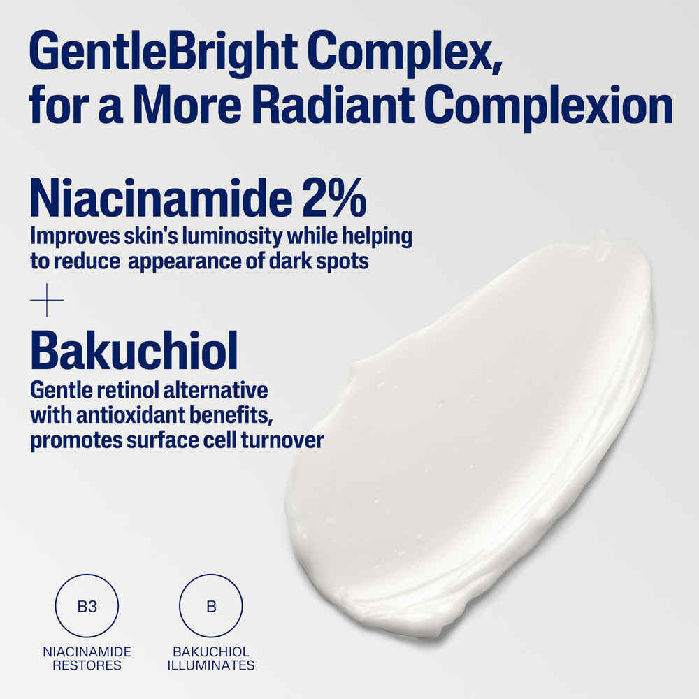 Cetaphil Bakuchiol plant-derived retinol-alternative visual suggests gentle hyperpigmentation improvement.