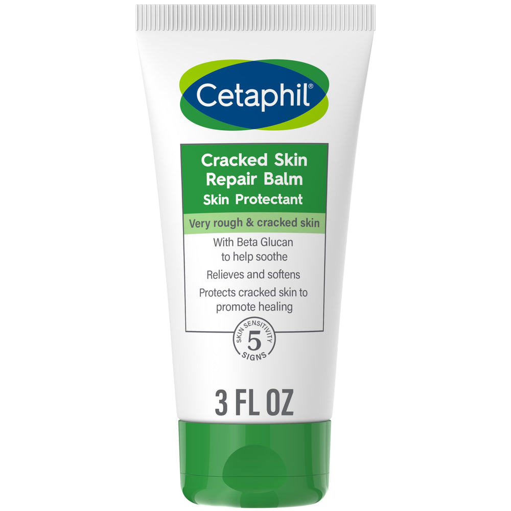 Cetaphil Cracked Skin Repair Balm jar provides hydrating protection for very dry hands and feet.
