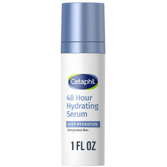 Cetaphil Deep Hydration serum bottle showcases fragrance-free hydration for sensitive skin.