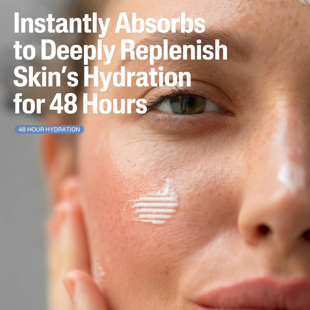 Cetaphil Deep Hydration texture swatch reveals light, fast-absorbing serum.
