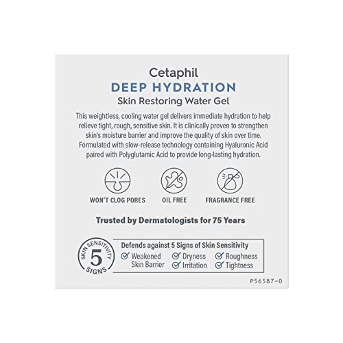 Cetaphil Deep Hydration Water Gel dispense action demonstrates a smooth, oil-free release.