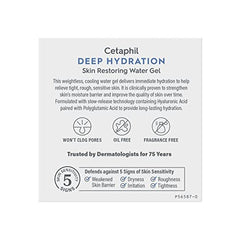 Cetaphil Deep Hydration Water Gel dispense action demonstrates a smooth, oil-free release.
