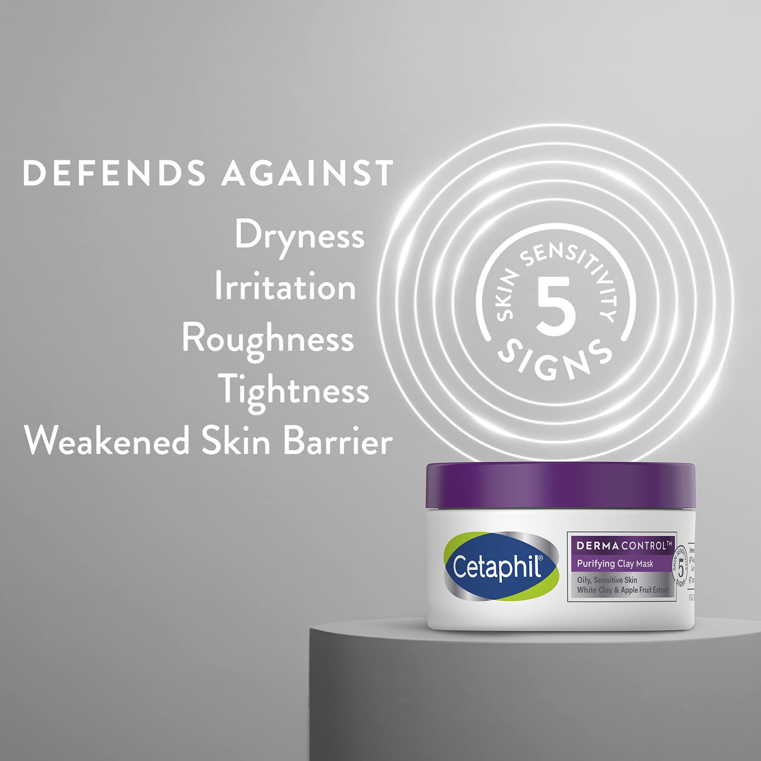 Cetaphil Dermacontrol purifying clay mask Bentonite close-up highlighting oil absorption