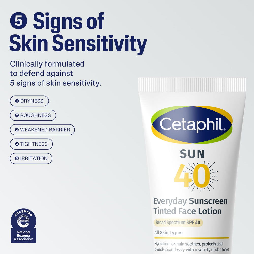Ingredients of Cetaphil Everyday Sunscreen Tinted Lotion focusing on natural components.