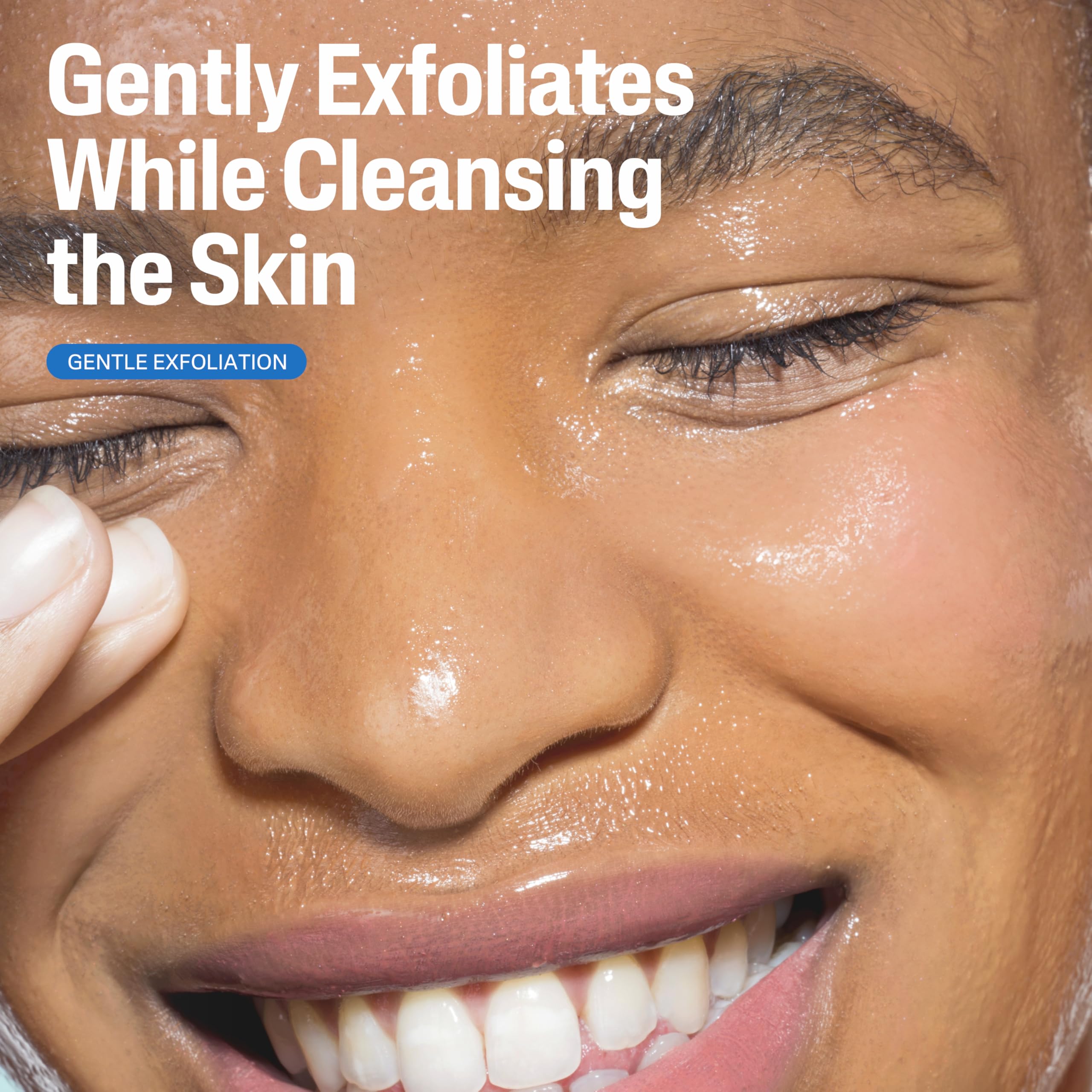 Cetaphil Exfoliating Face Wash lather cleanses dirt and oil without over-drying.