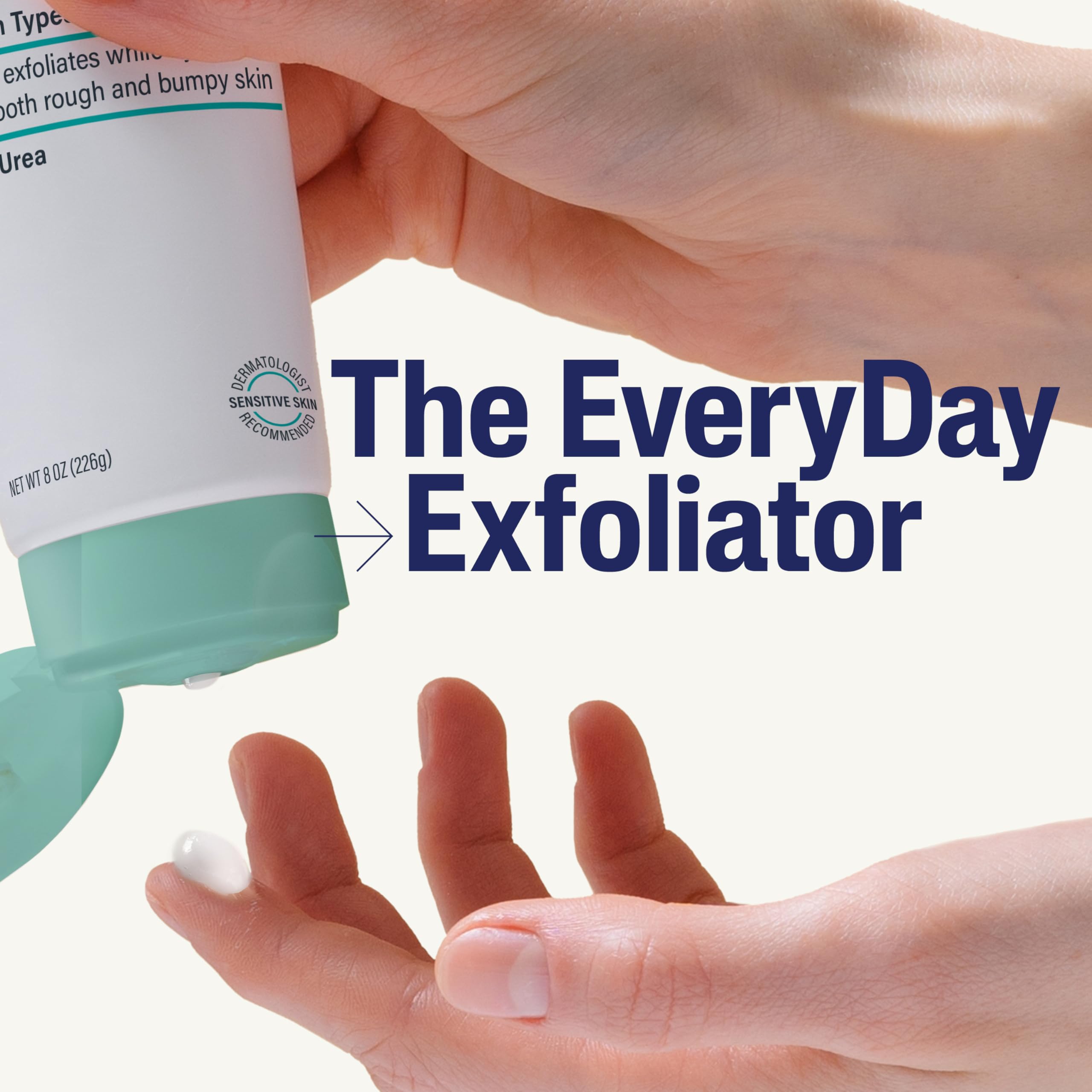 Cetaphil Exfoliating Rough and Bumpy Cream fragrance-free formula for sensitive skin.