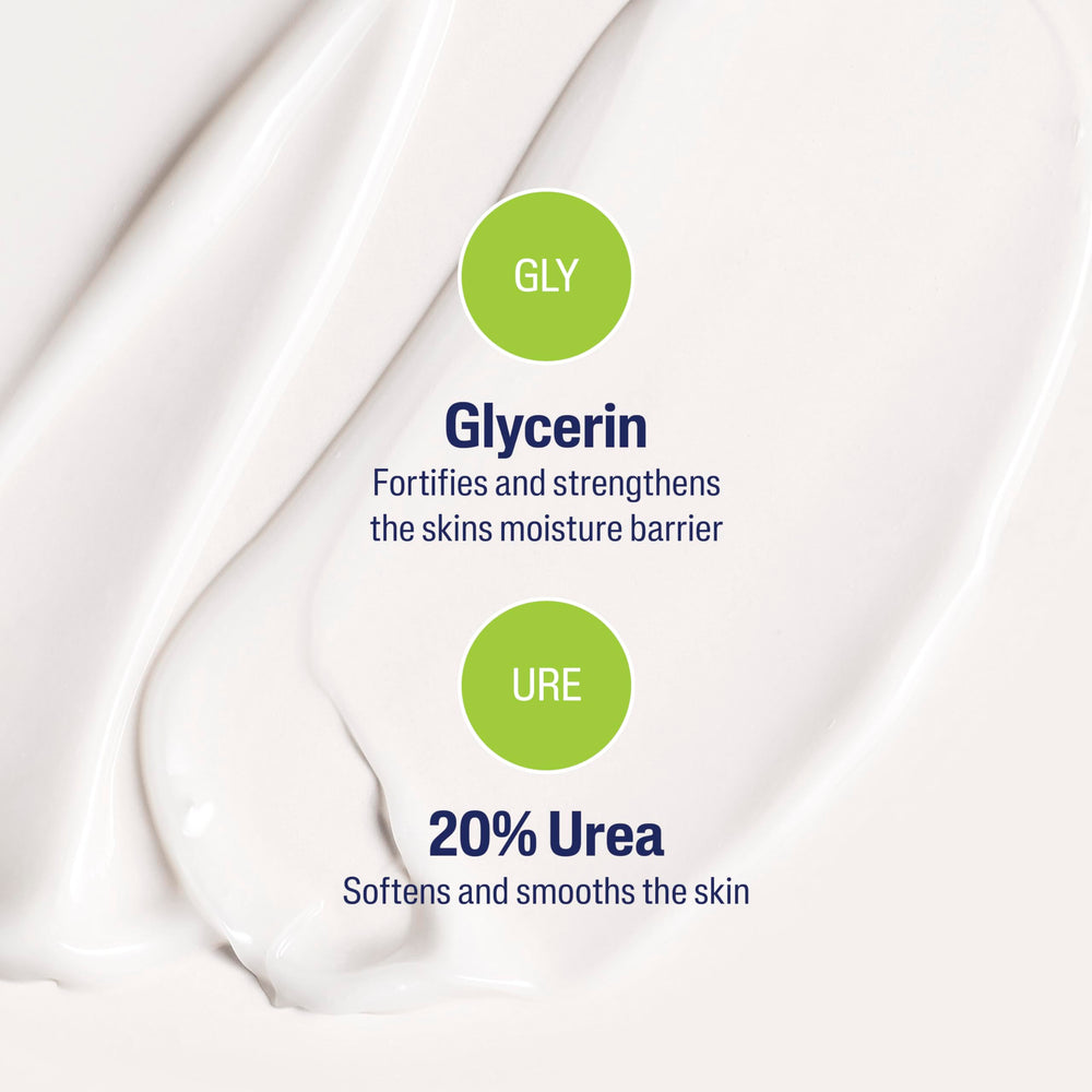 Cetaphil Exfoliating Rough and Bumpy Cream texture swatch shows creamy finish.