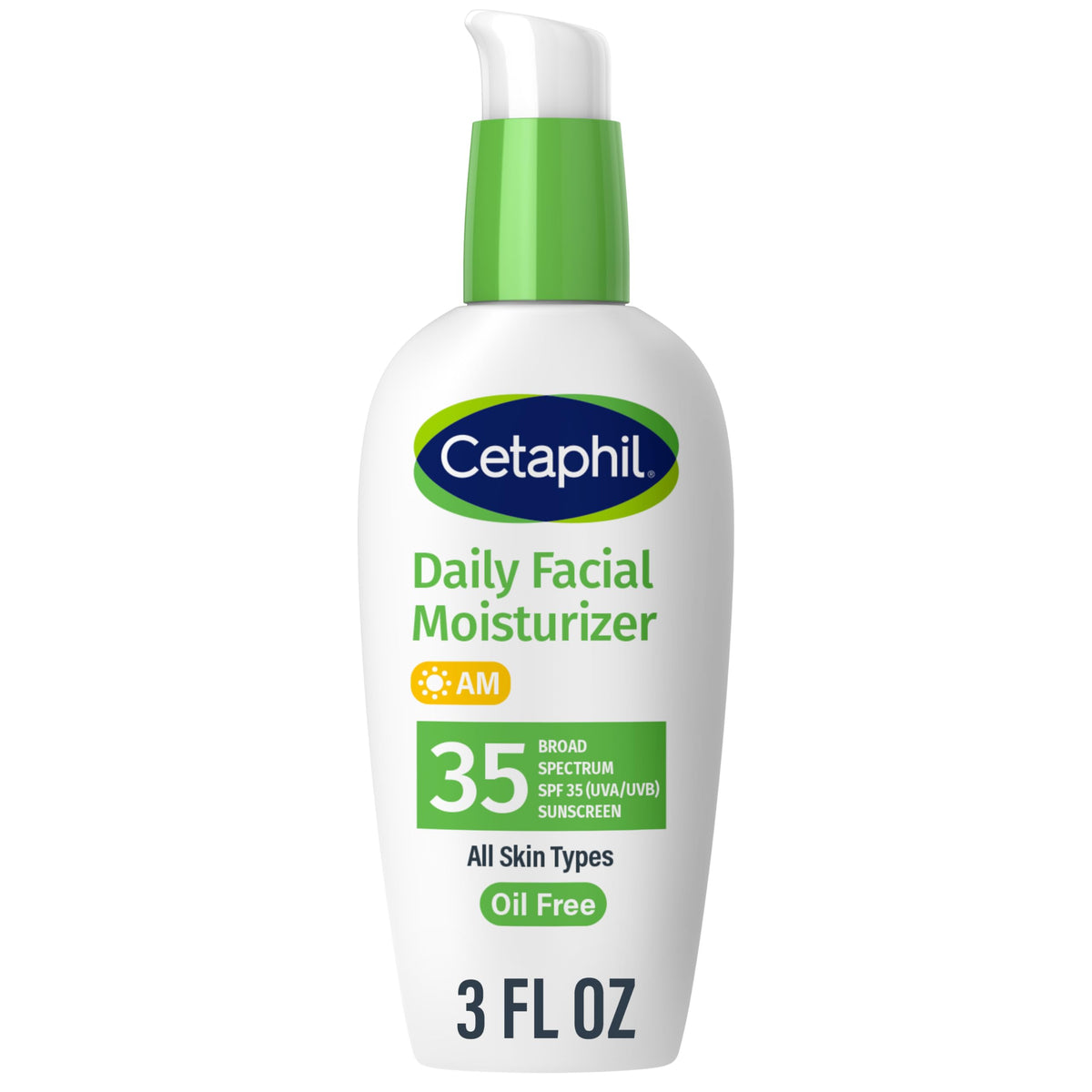 Cetaphil Face Moisturizer SPF 35 application shot for daily hydration and sun protection.