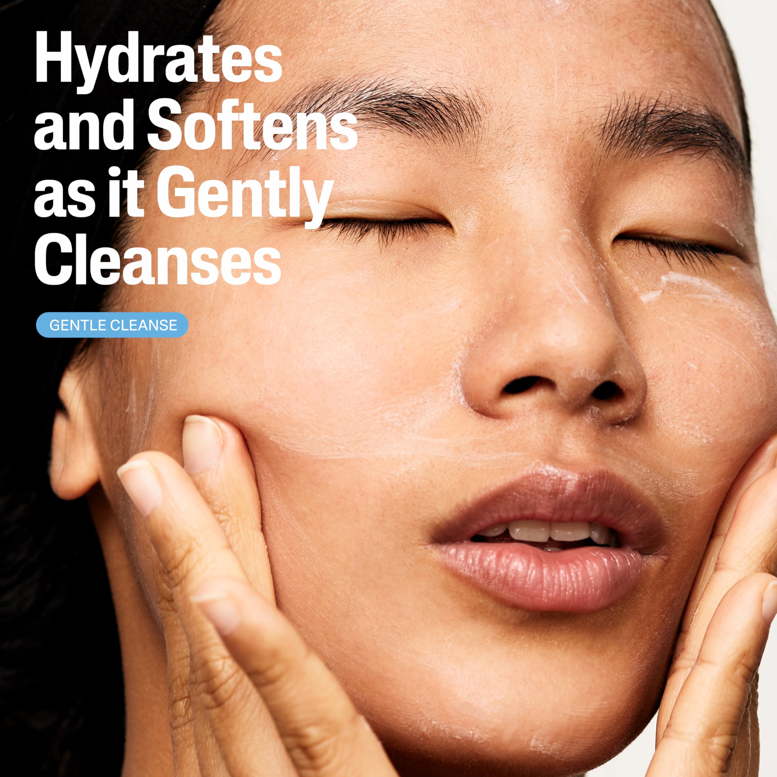 Cetaphil Face Wash hydration 48-hours visual suggesting lasting moisture.