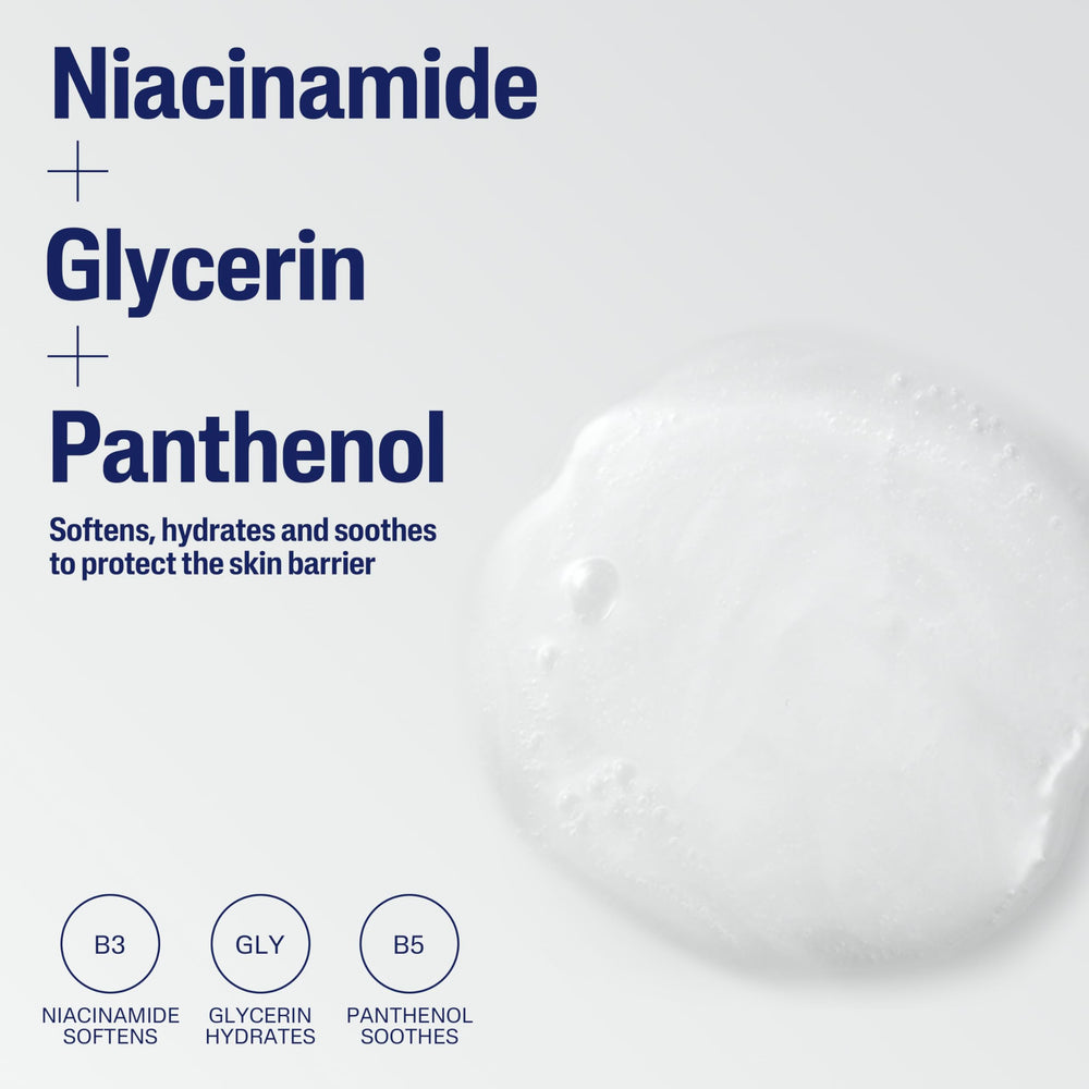 Cetaphil Face Wash panthenol (B5) ingredient emphasis for hydration support.