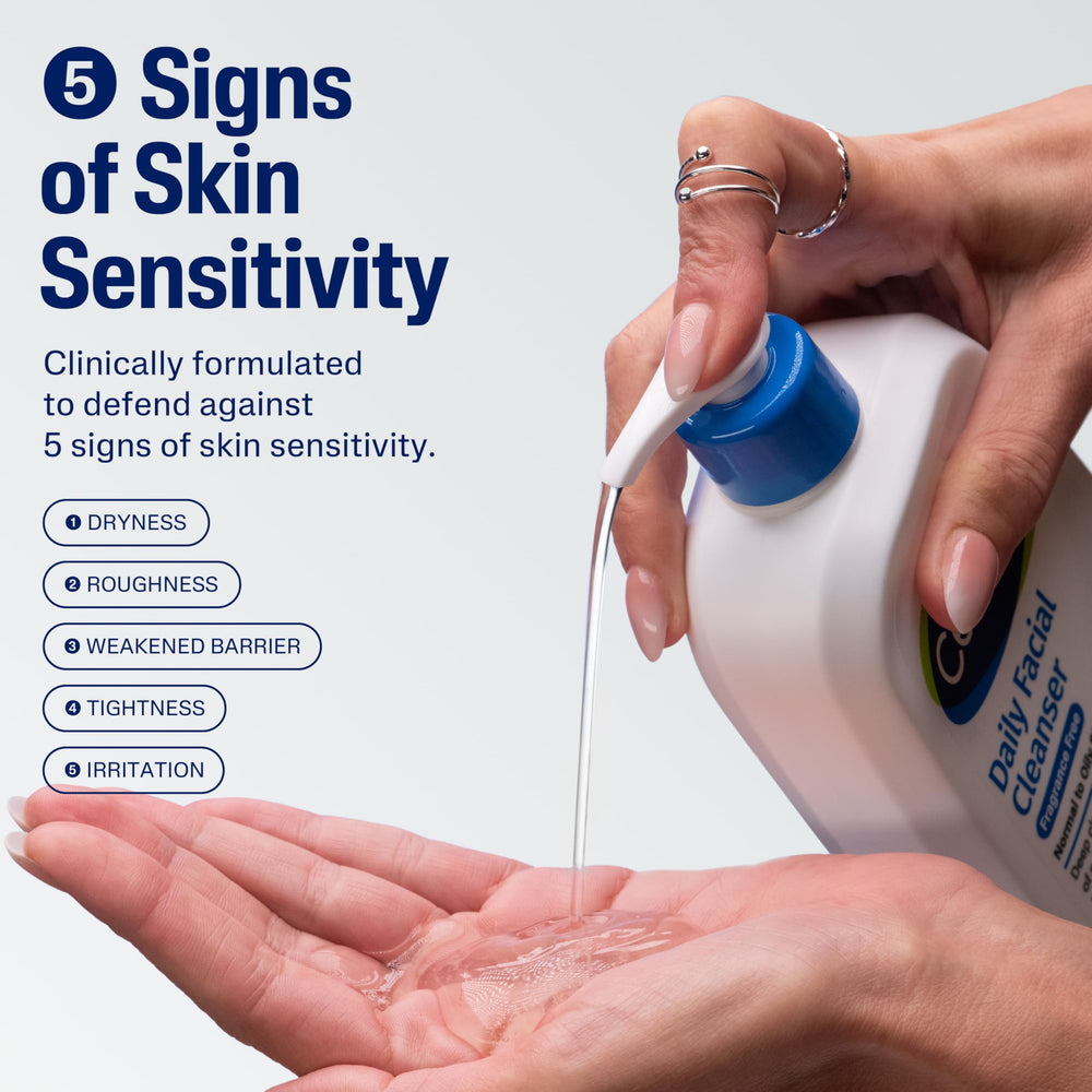 Cetaphil Face Wash panthenol vitamin B5 aids hydration and soothing feel.