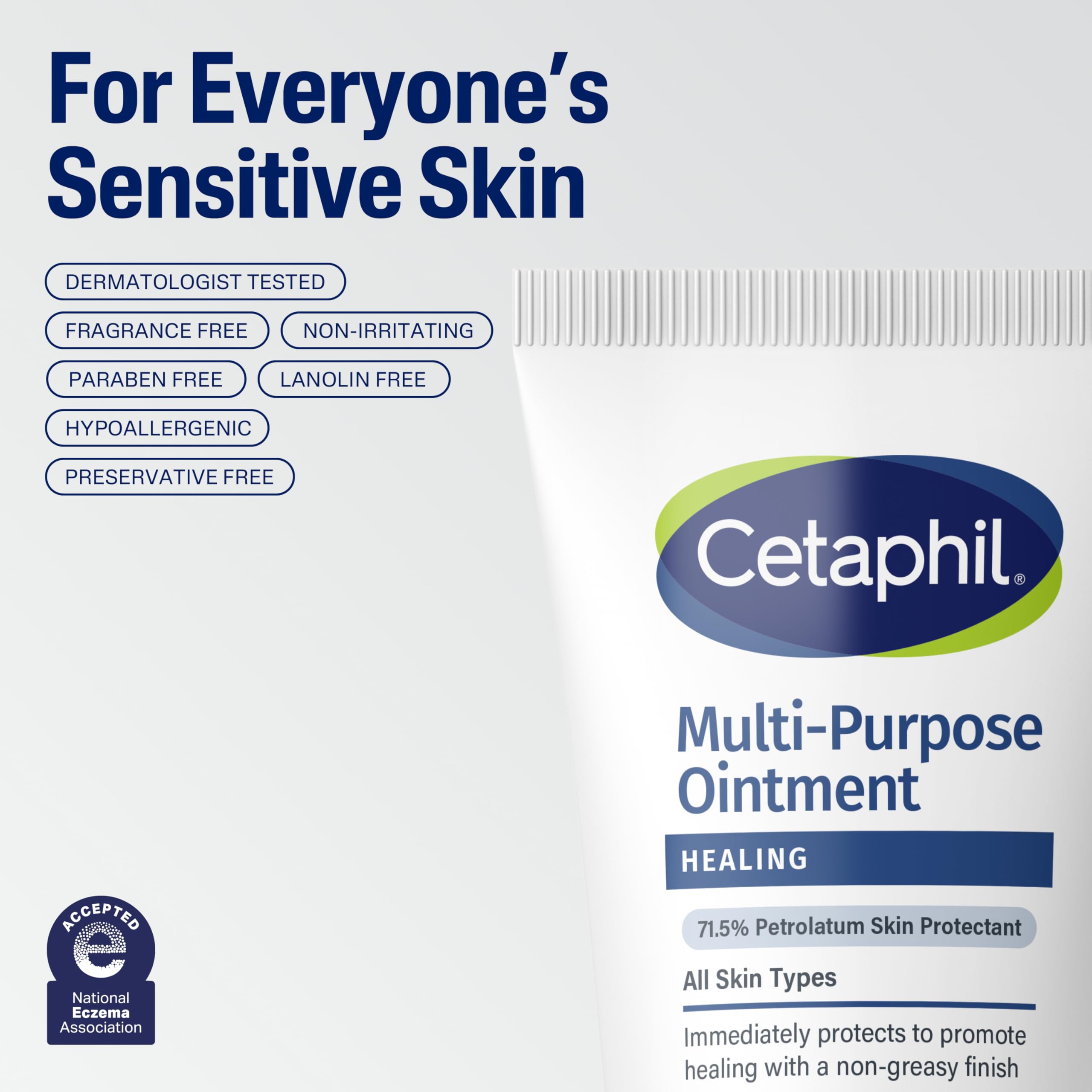 Cetaphil Healing Ointment vitamin E supports nourished skin