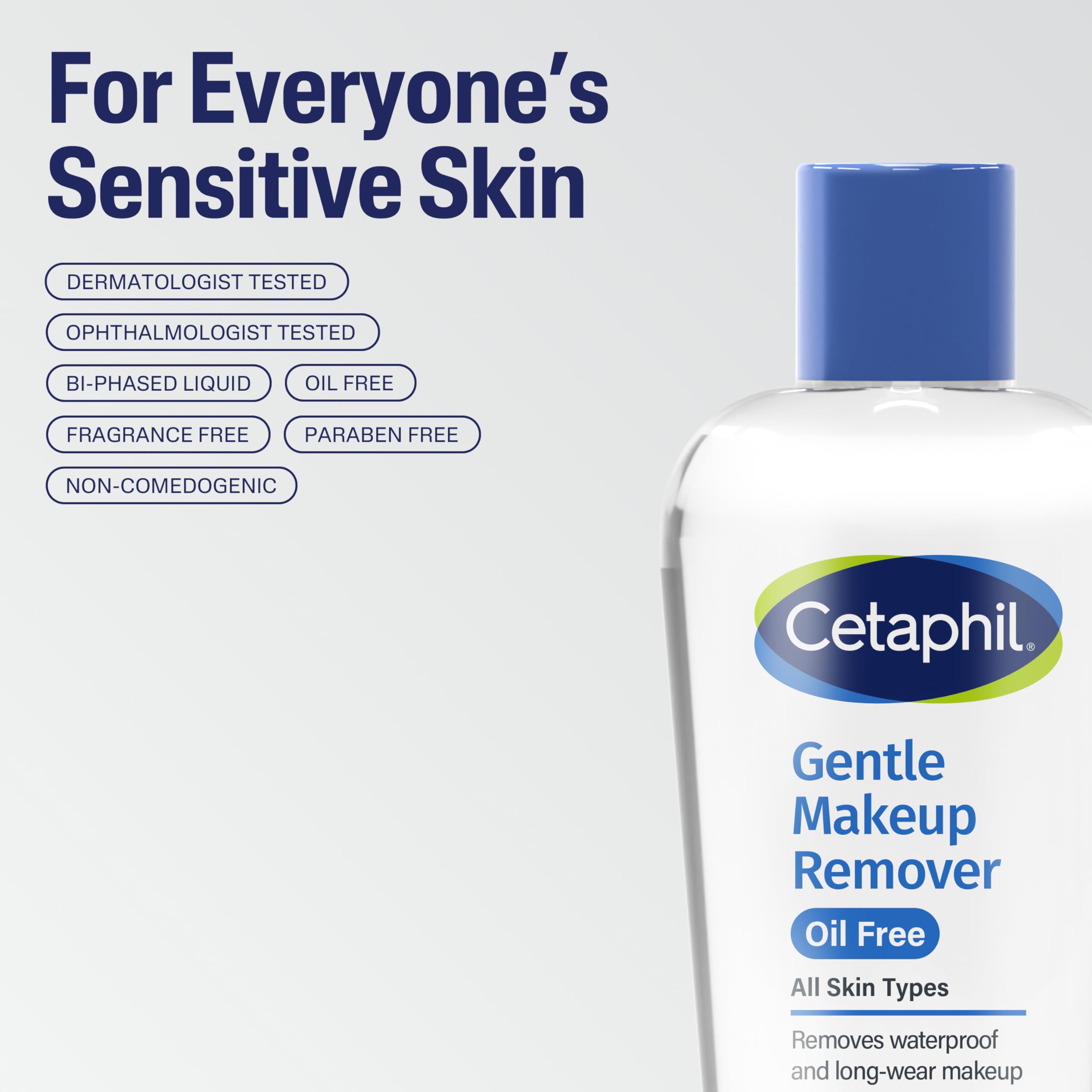 Cetaphil ingredient label closeup highlighting aloe and green tea soothing