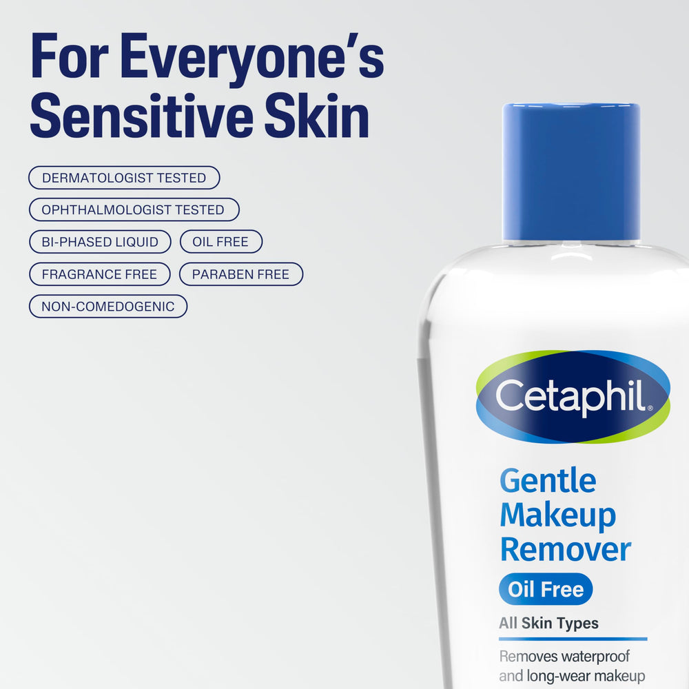 Cetaphil ingredient label closeup highlighting aloe and green tea soothing