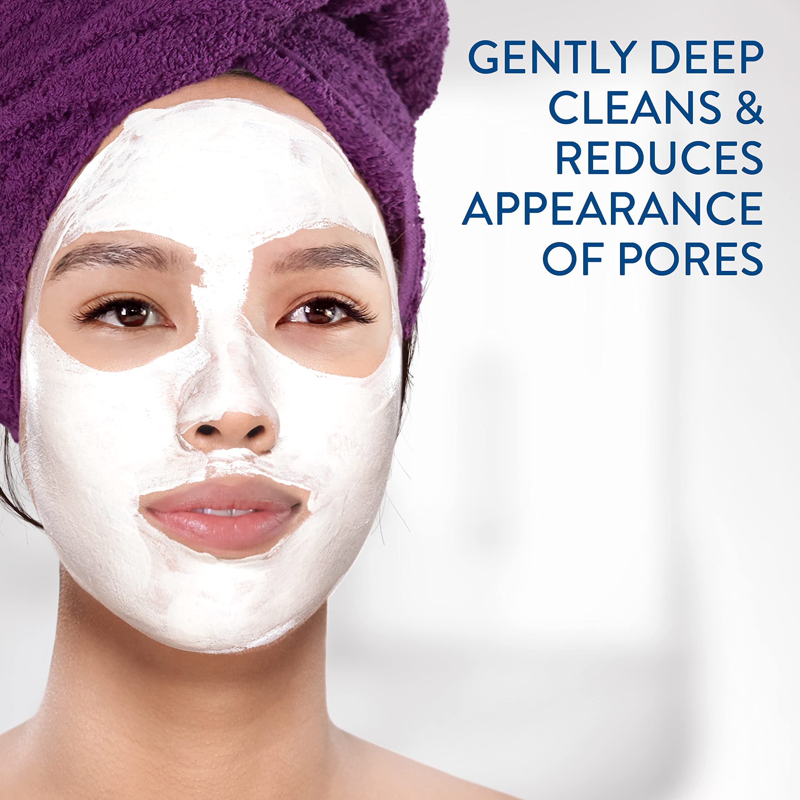 Cetaphil Kaolin clay exfoliation close-up demonstrates gentler exfoliation for improved texture