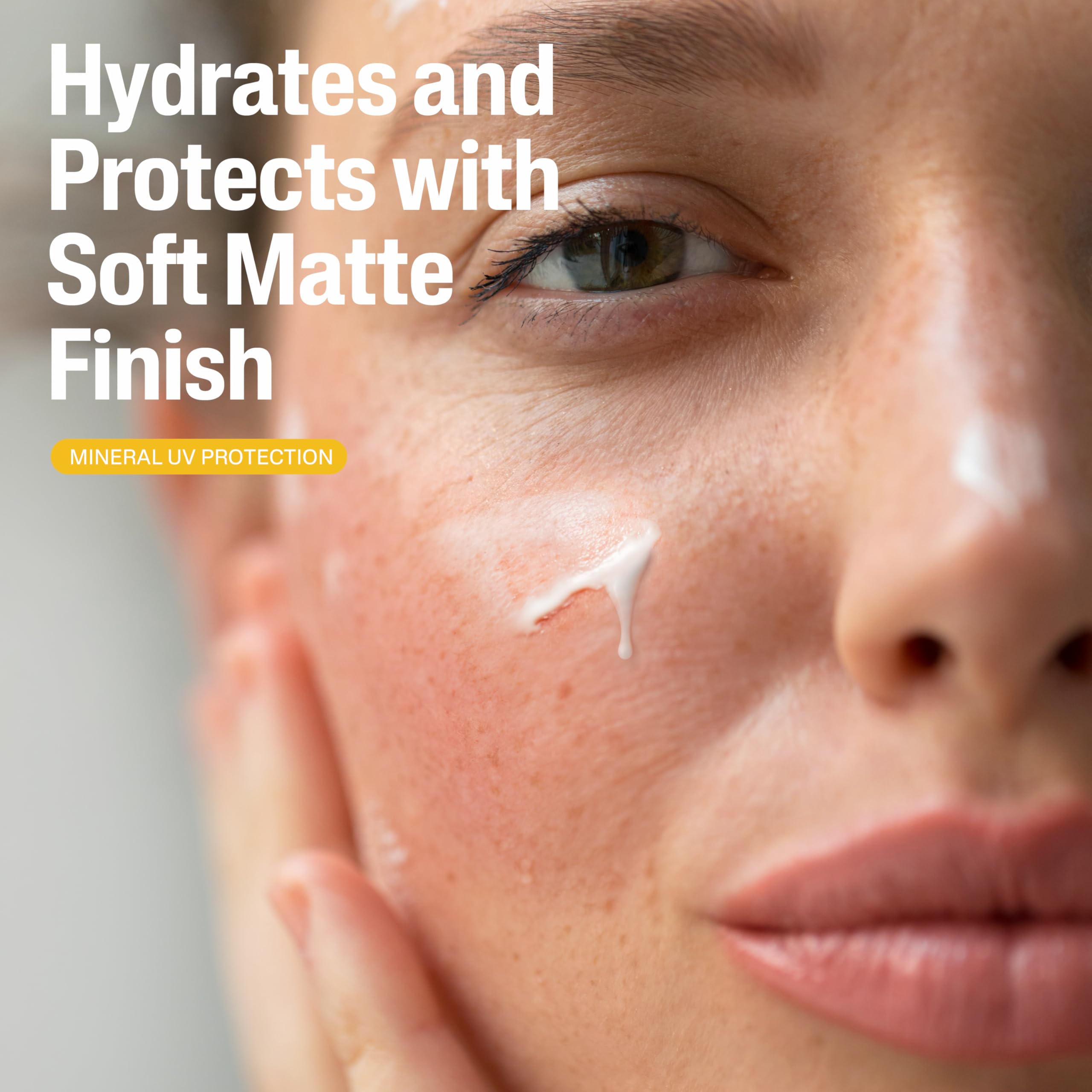 Cetaphil Sheer Mineral with matte finish that dries clear under makeup.