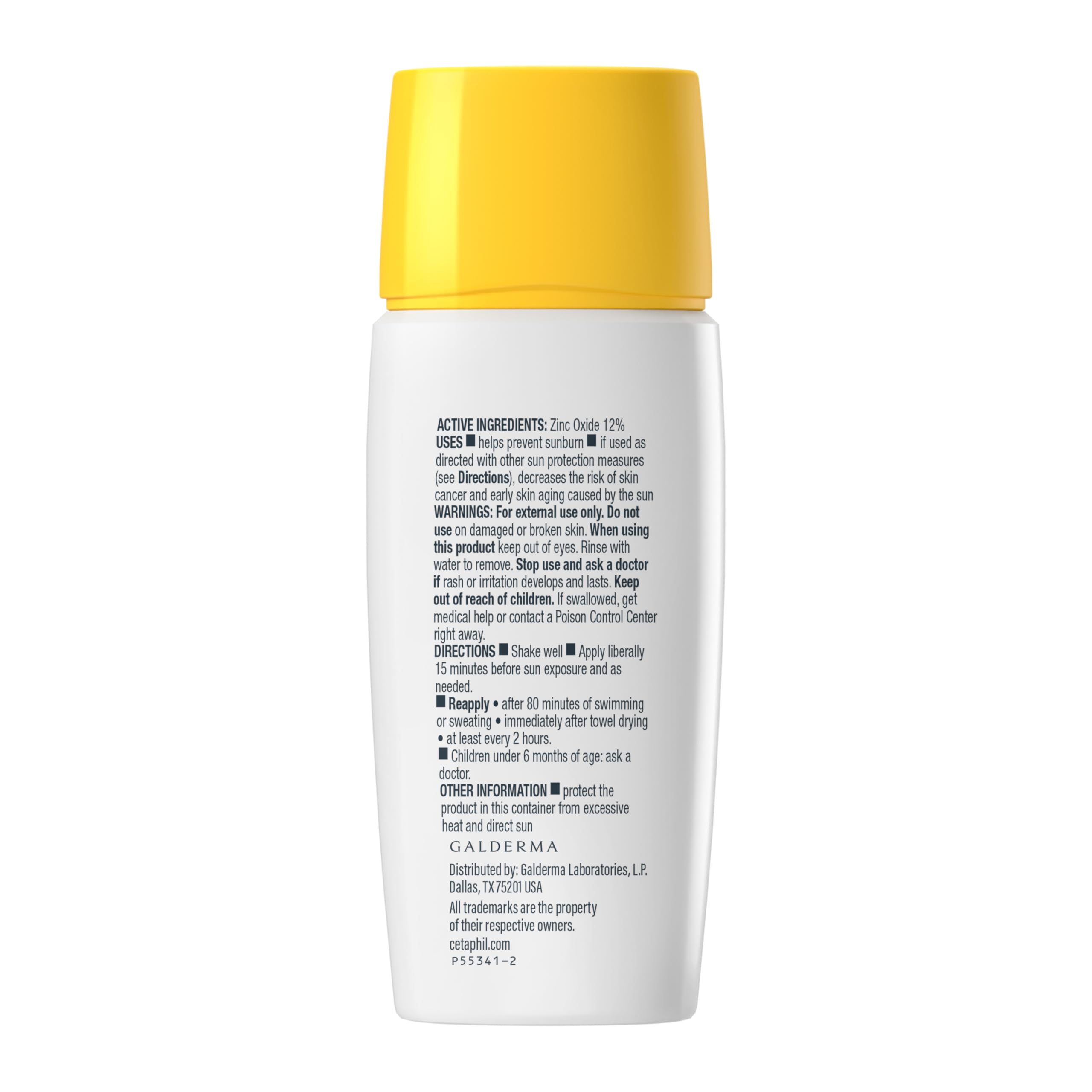 Cetaphil Sheer Mineral sunscreen with vitamin E for skin hydration.