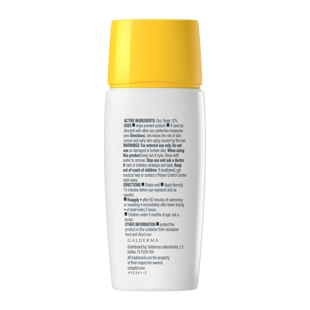 Cetaphil Sheer Mineral sunscreen with vitamin E for skin hydration.