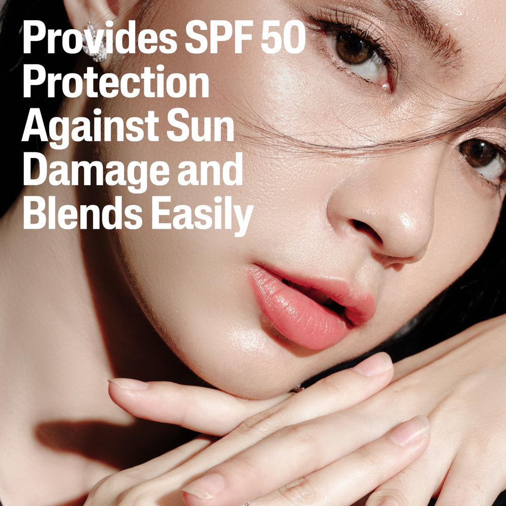 Cetaphil SPF 50 shield graphic conveys broad UV defense for daily wear.