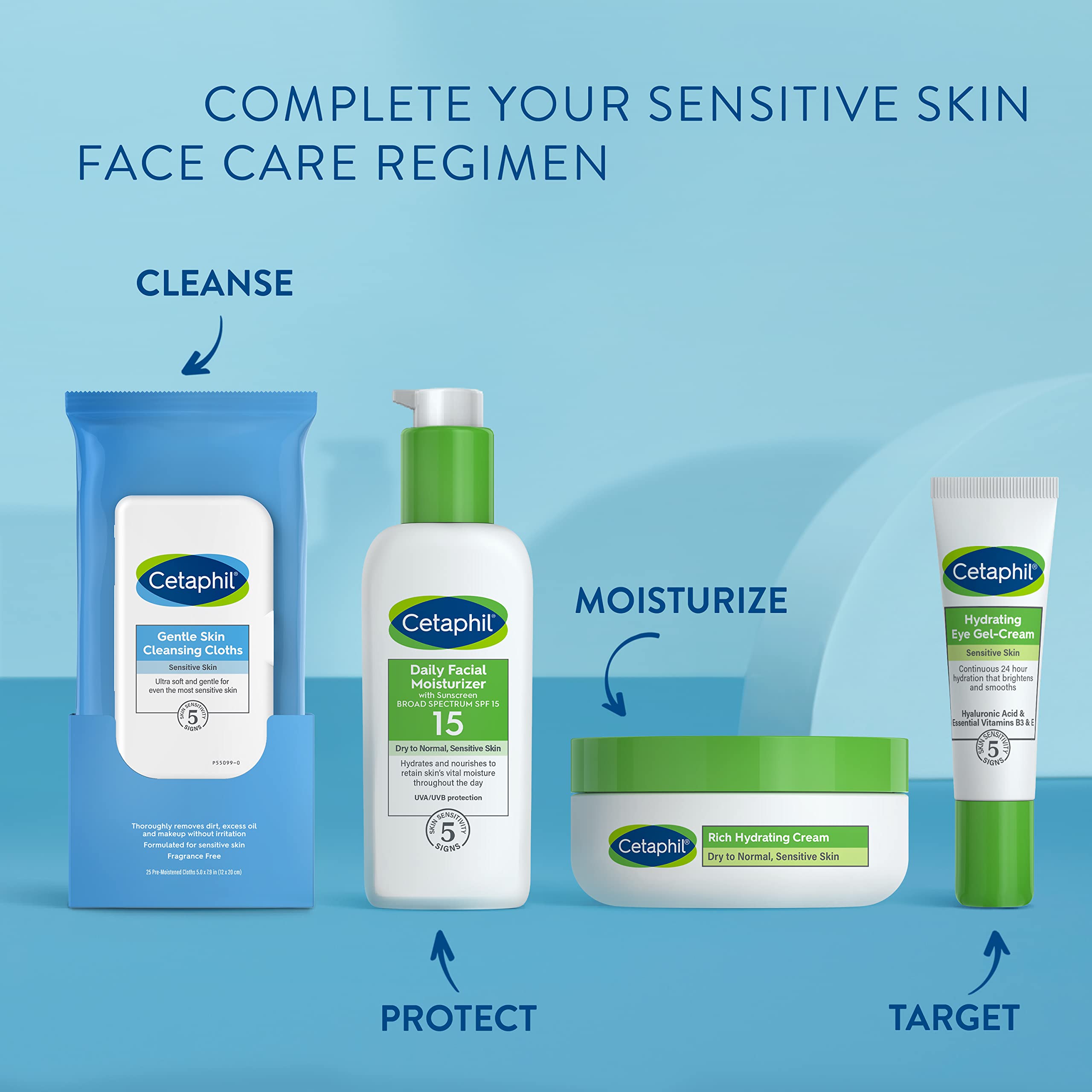 Cetaphil Wipes travel twin-pack ready for gym bag or car.