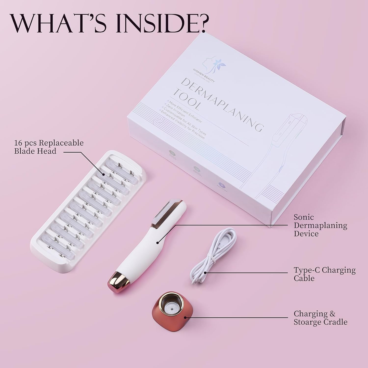 CEVEK Sonic Dermaplane Razor before-after glow demonstrates visible improvement in skin texture.