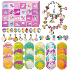 cf natural daily unicorn bath bombs advent calendar cover image—festive countdown gift for kids