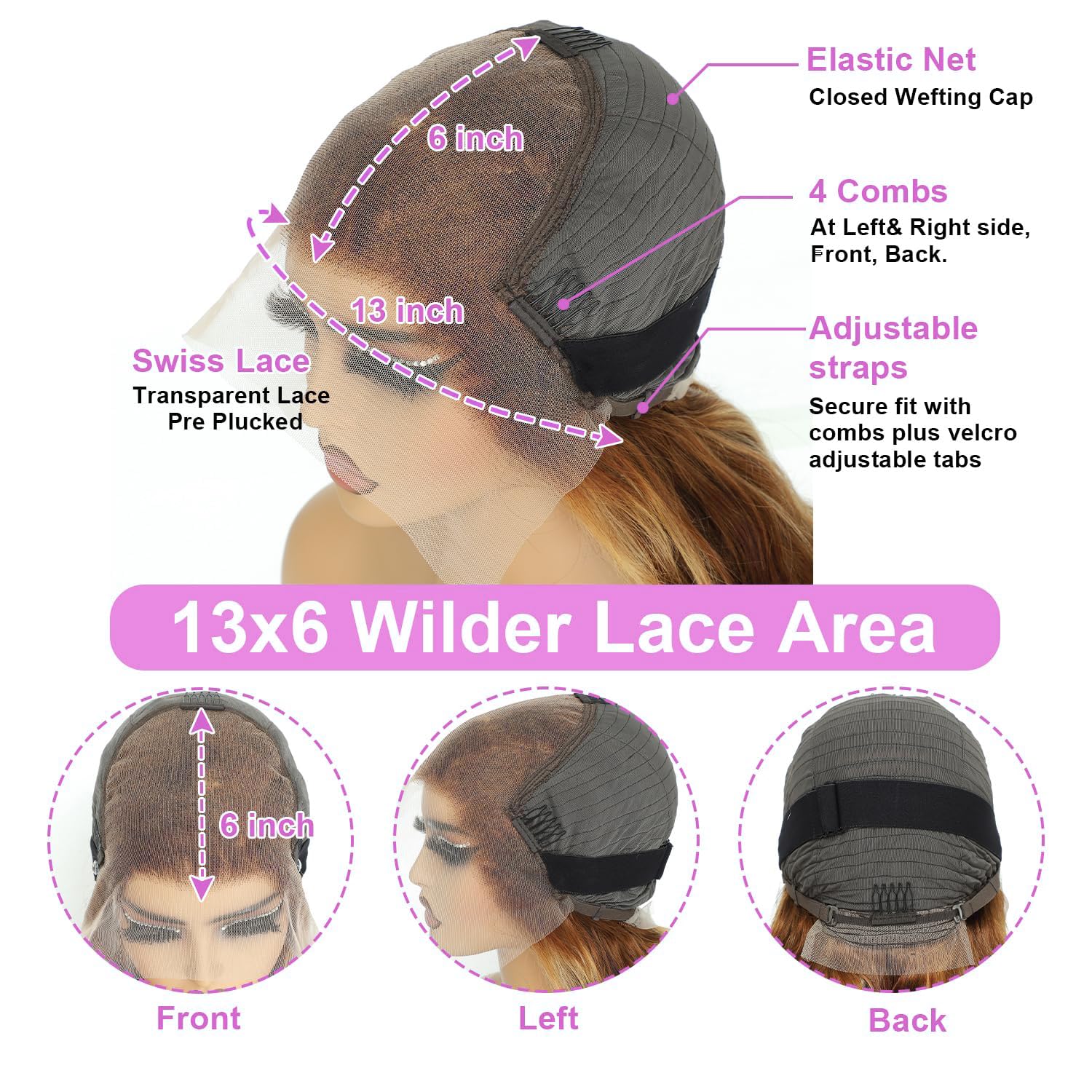 Cfaimity 180-density hd lace-front for a full natural look.