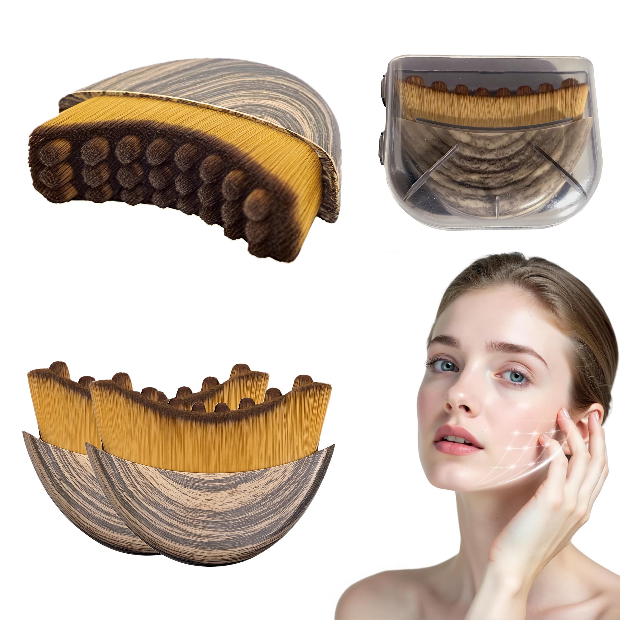 CFPL-CG Lymphatic Contour Face Brush dual-pack front view for daily contouring