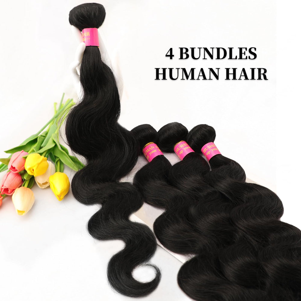 CFY human hair bundles 22-inch strong weft close-up emphasizes fullness and durability