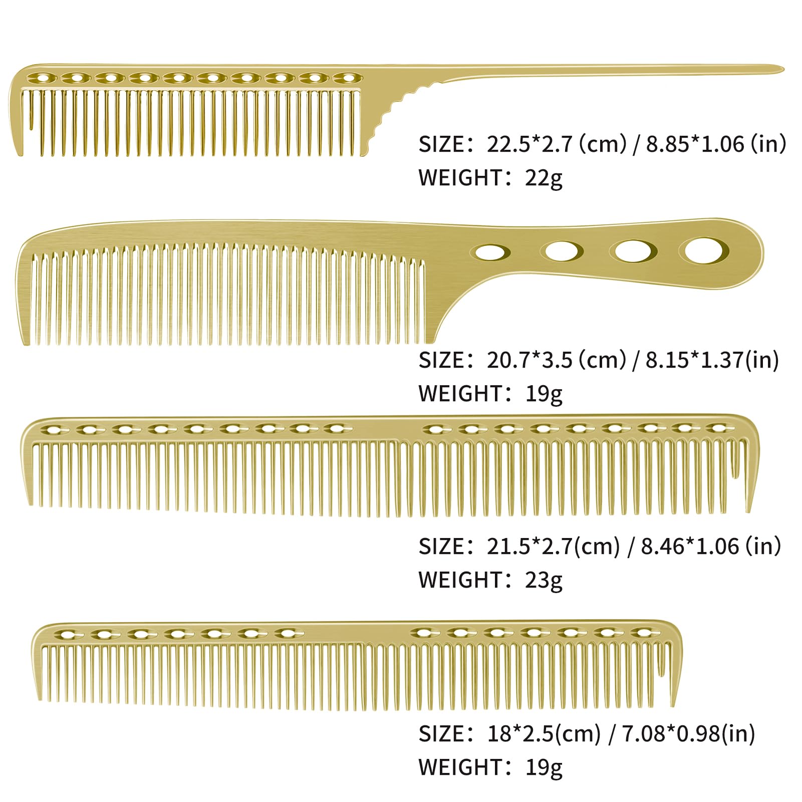 CGBARBER tail comb provides accurate parting and texture placement.